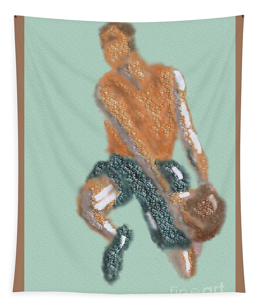 Basketball Tapestry featuring the digital art #Basketball #Dunk by Arlene Babad