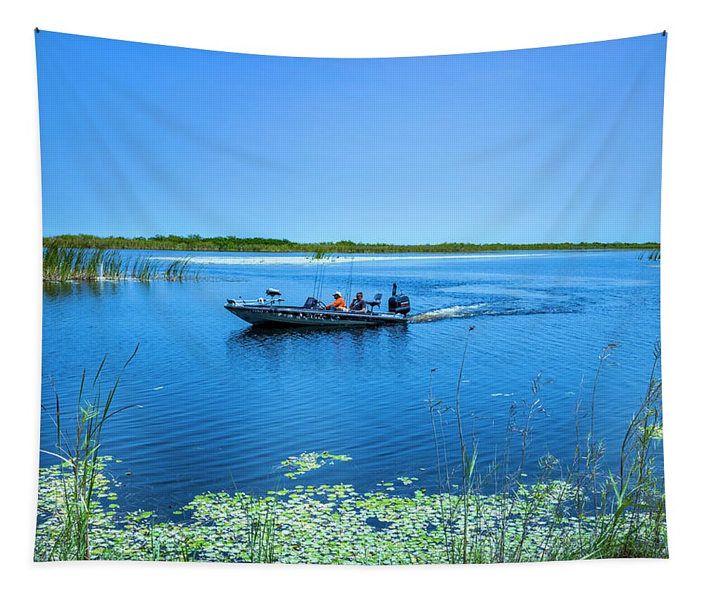 Fishing Tapestry featuring the photograph Bass Fishing Done by Blair Damson