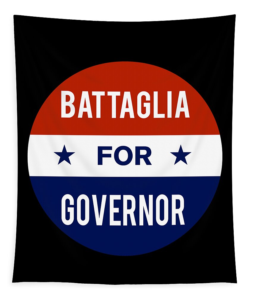 Election Tapestry featuring the digital art Battaglia For Governor by Flippin Sweet Gear