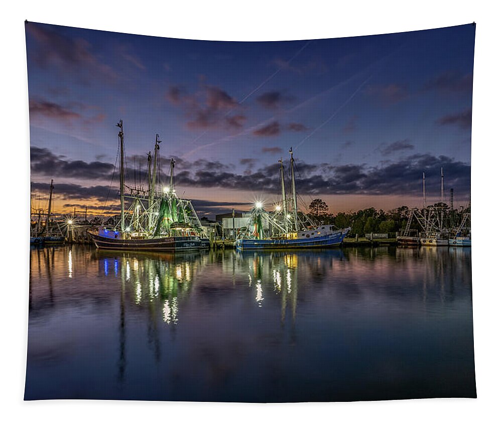 Bayou Tapestry featuring the photograph Bayou Dusk, 11/14/20 by Brad Boland