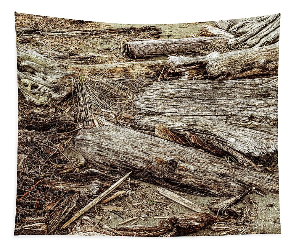 Beach Driftwood Tapestry featuring the photograph Beach Driftwood 41 by M G Whittingham