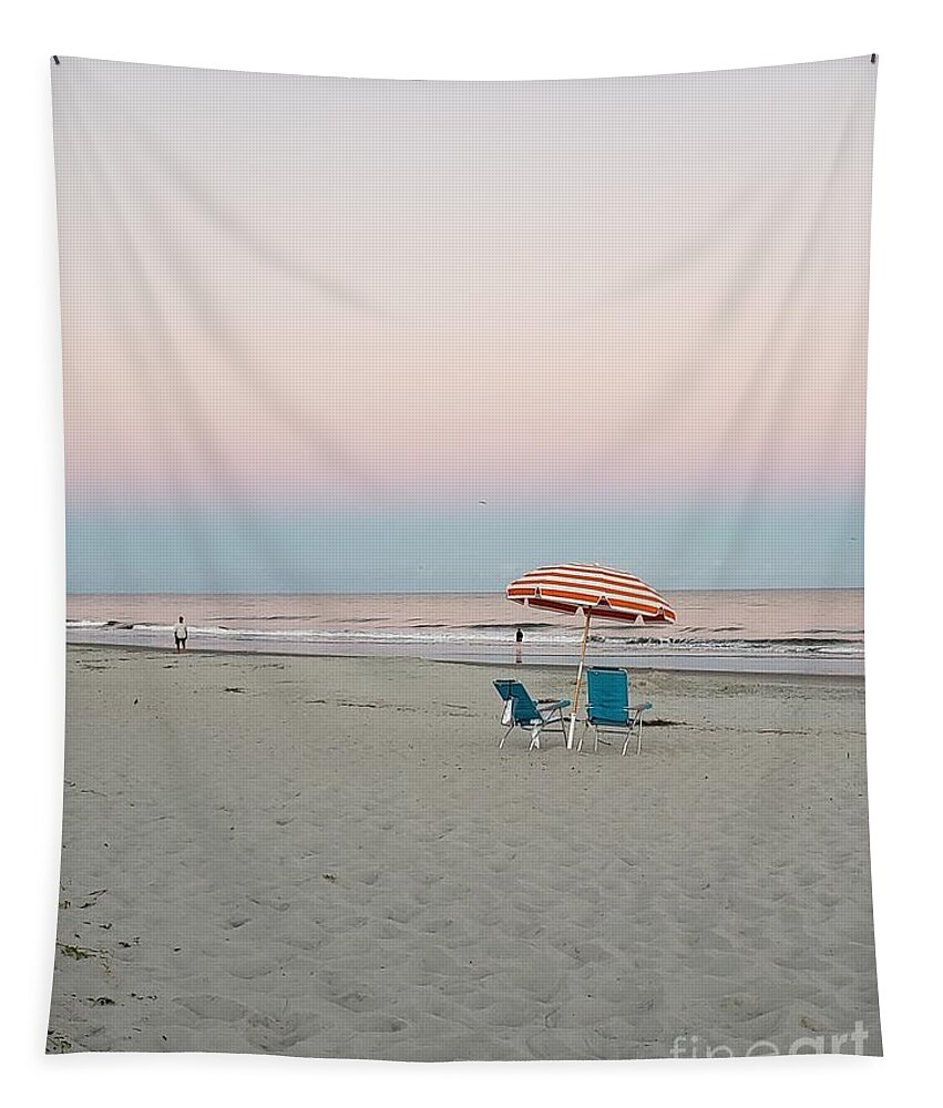 Beach Tapestry featuring the photograph Beach Umbrellas by Anita Adams