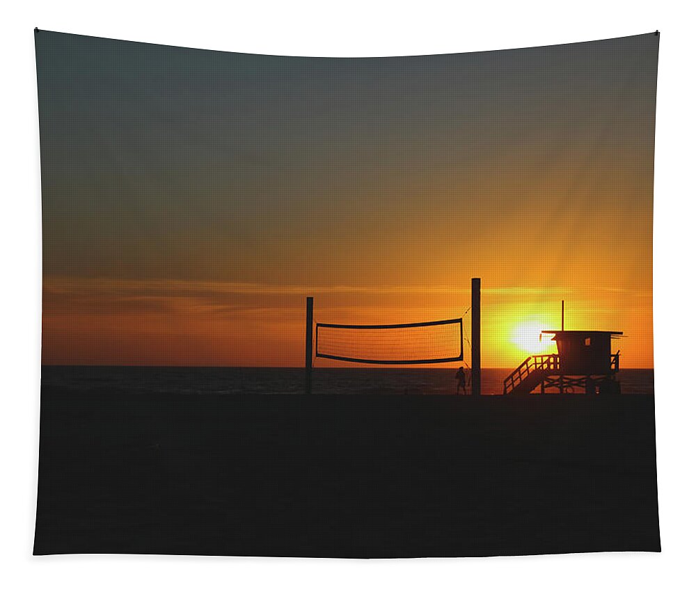 California Tapestry featuring the photograph Beach Volley by Alberto Zanoni