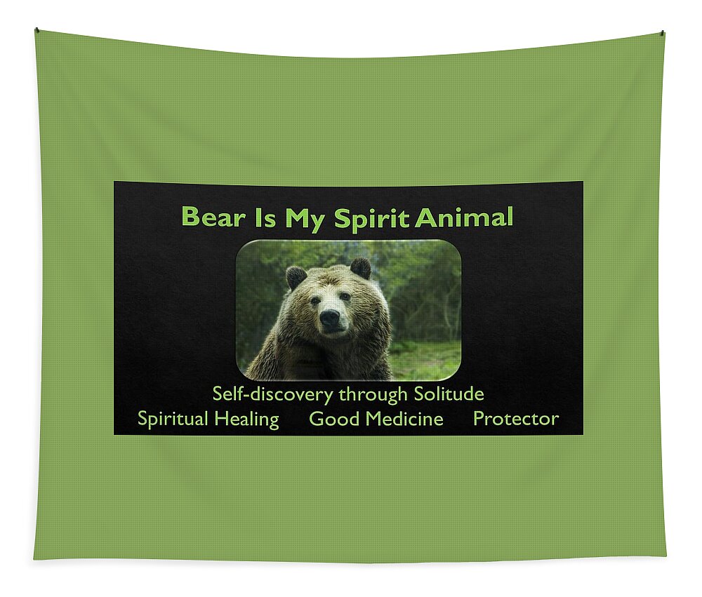 Bear Tapestry featuring the photograph Bear Is My Spirit Animal by Nancy Ayanna Wyatt