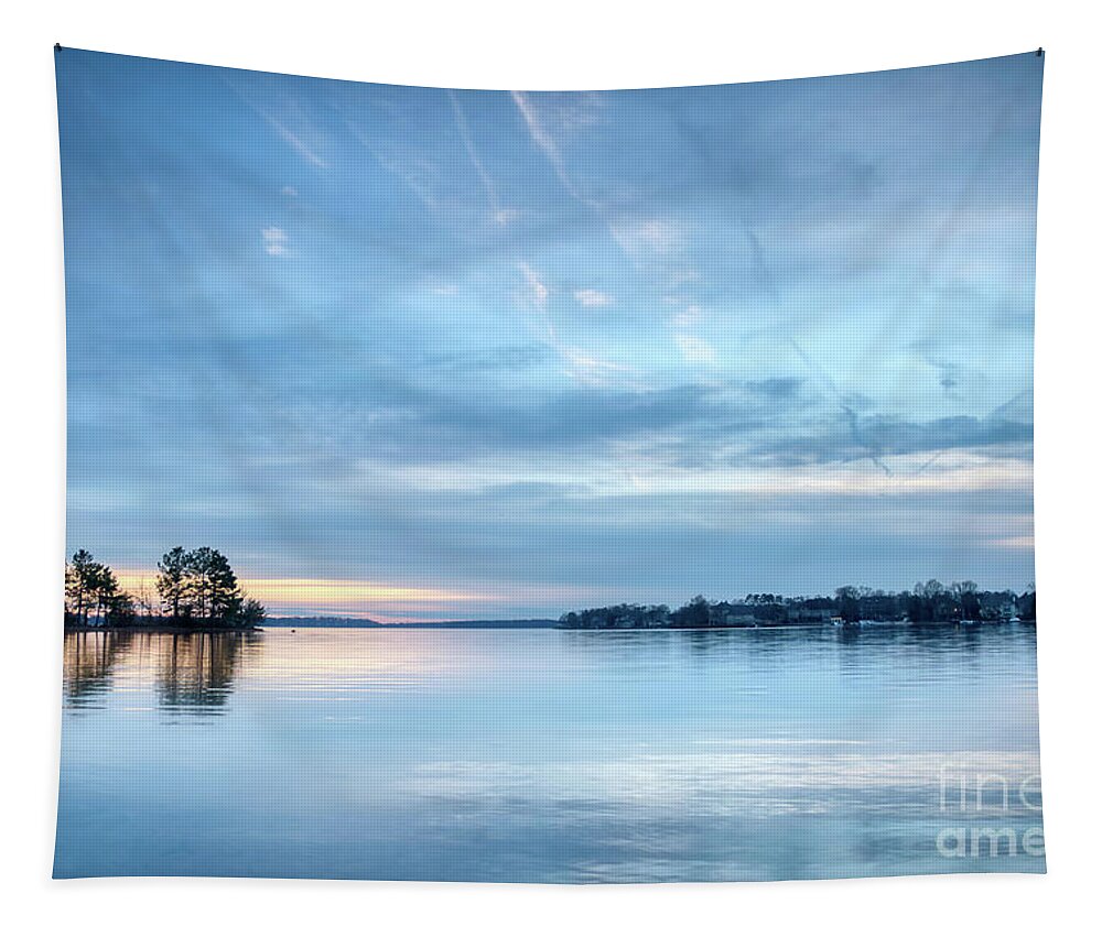 Lake Tapestry featuring the photograph Beautiful Ending To The Day by Amy Dundon