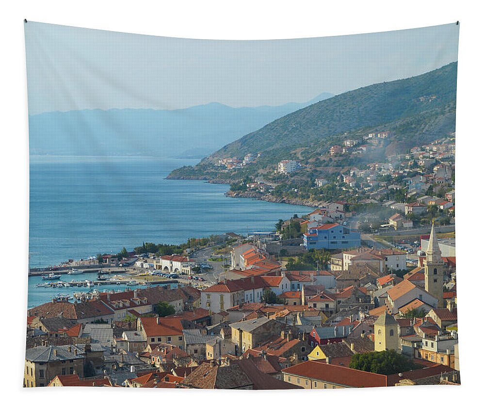 Adriatic Tapestry featuring the photograph Beautiful landscape in Senj, Croatia by Tamas Suto
