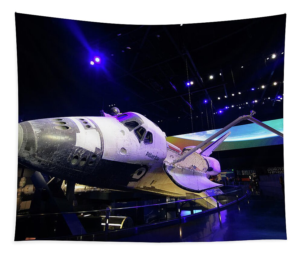 Beautiful Vehicle Tapestry featuring the photograph Beautiful Vehicle -- Space Shuttle Atlantis in Kennedy Space Center, Florida by Darin Volpe