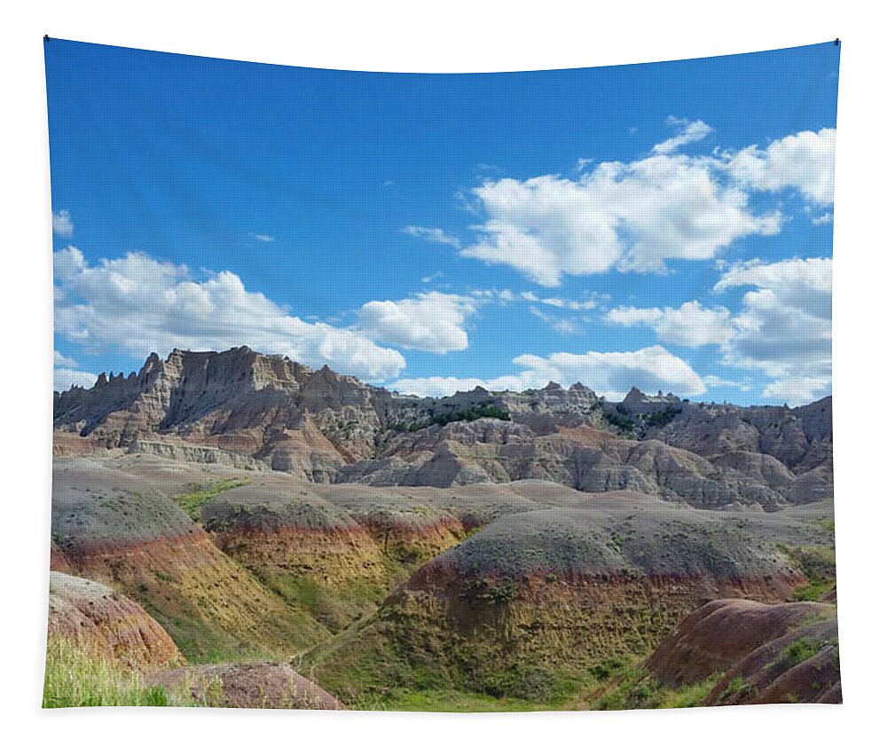 Nature Tapestry featuring the photograph Beauty of the Badlands by Ally White
