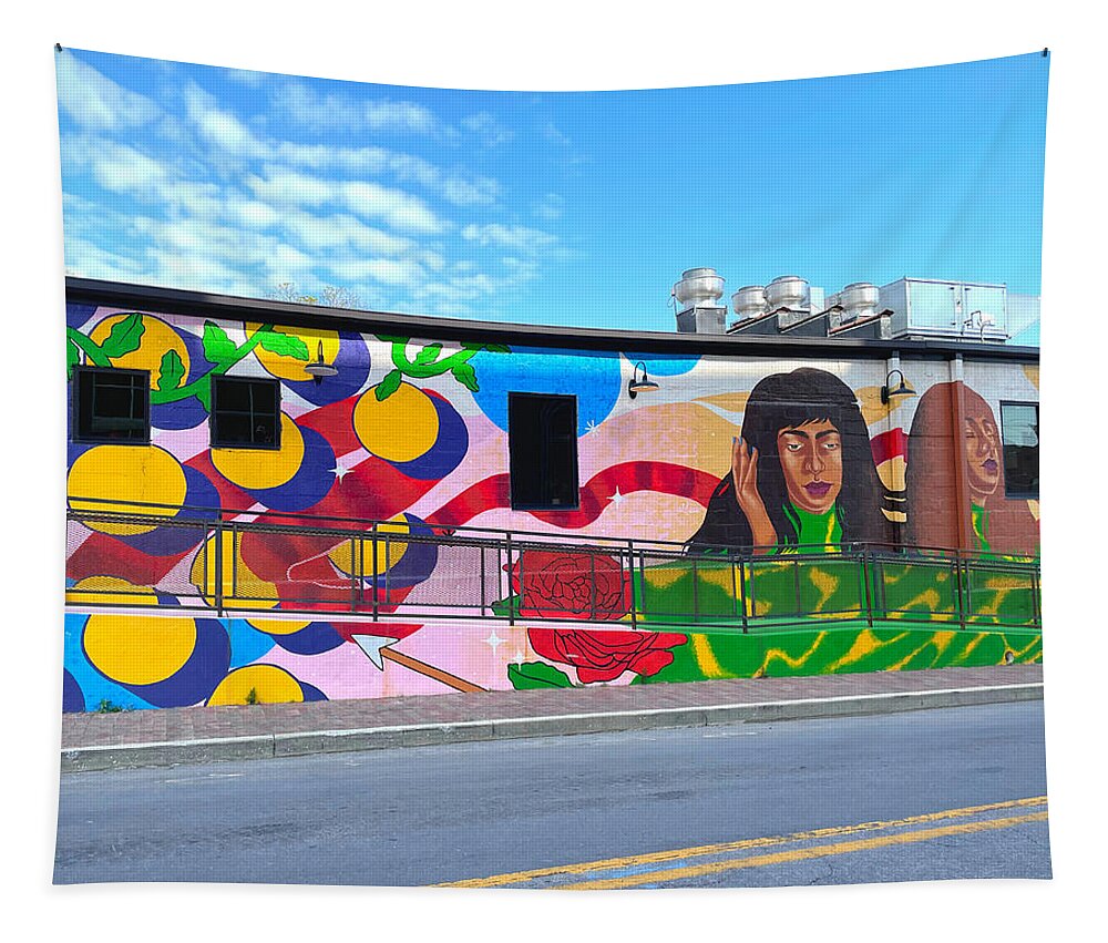 Mural Tapestry featuring the photograph Beauty on the Building by Lee Darnell