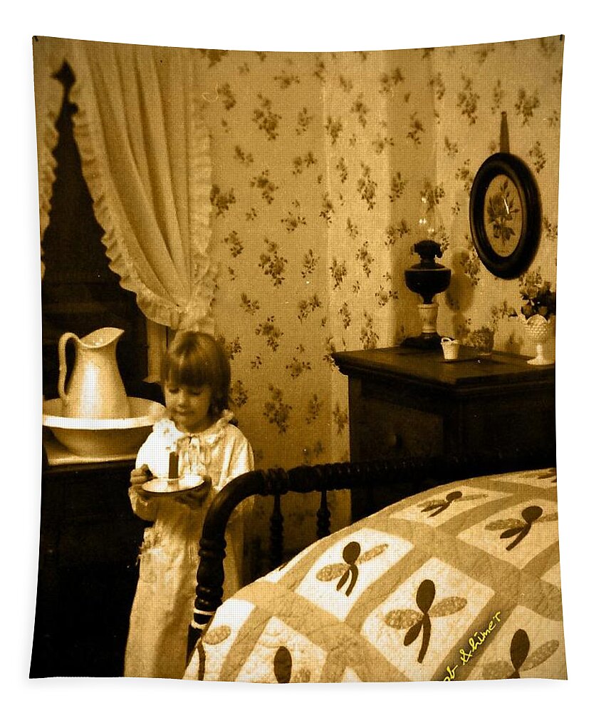 Digital Bedtime Historic Farm Historic Tapestry featuring the digital art Bedtime by Bob Shimer