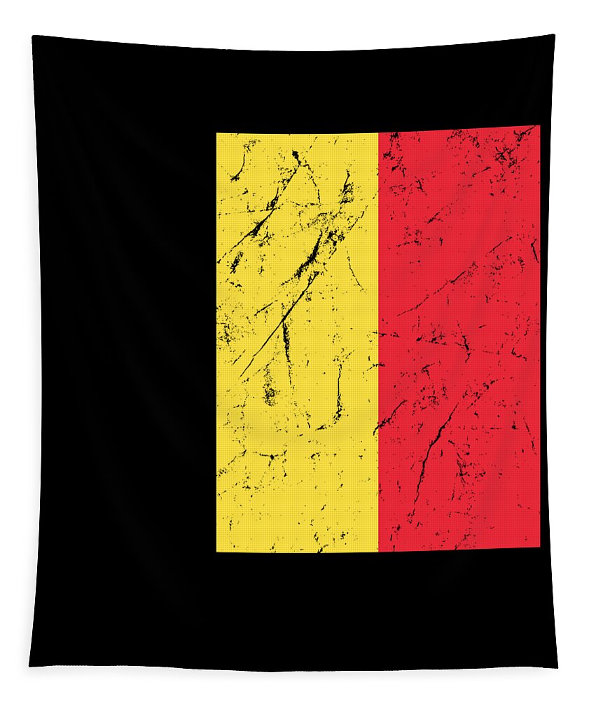 Funny Tapestry featuring the digital art Belgium Flag by Flippin Sweet Gear