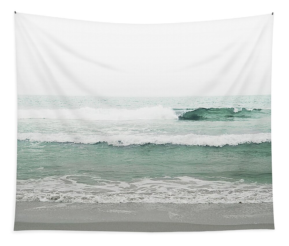 Beach Tapestry featuring the photograph Beneath The Fog- Photography by Linda Woods by Linda Woods