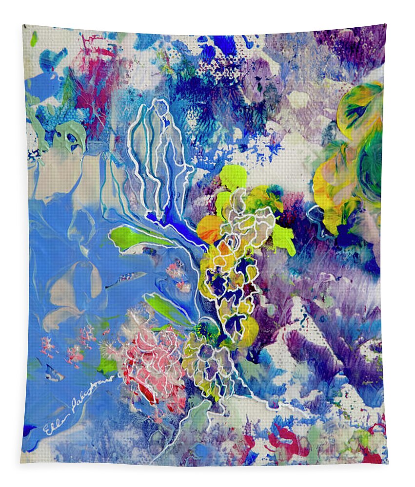 Wall Art Tapestry featuring the painting Beneath the Sea by Ellen Palestrant