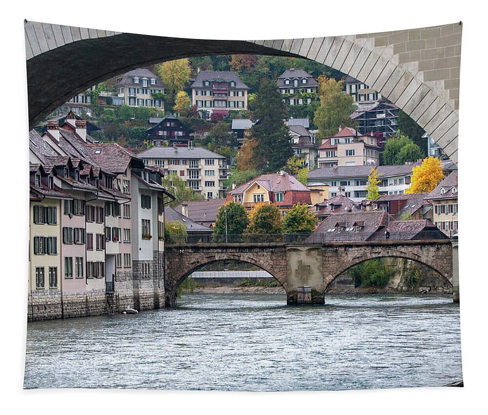 Bern Tapestry featuring the photograph Bern Bridges by Rob Hemphill