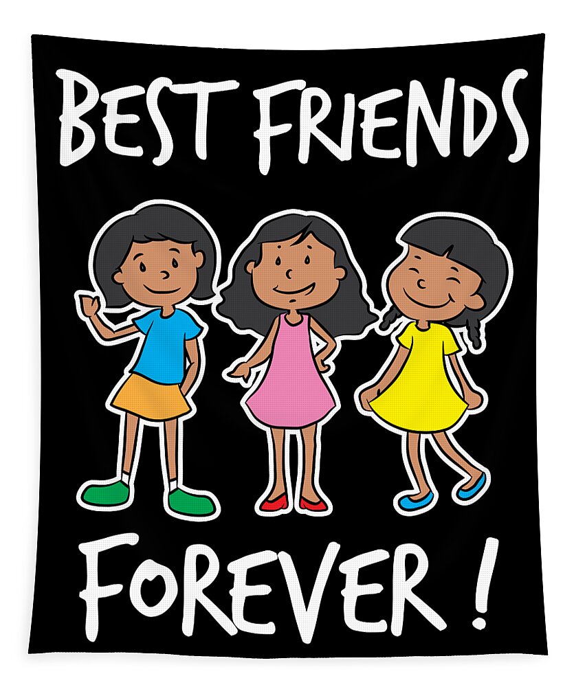 Best Friends of Three Best Friends Forever Girl Squad Gift Tapestry by  Haselshirt - Fine Art America