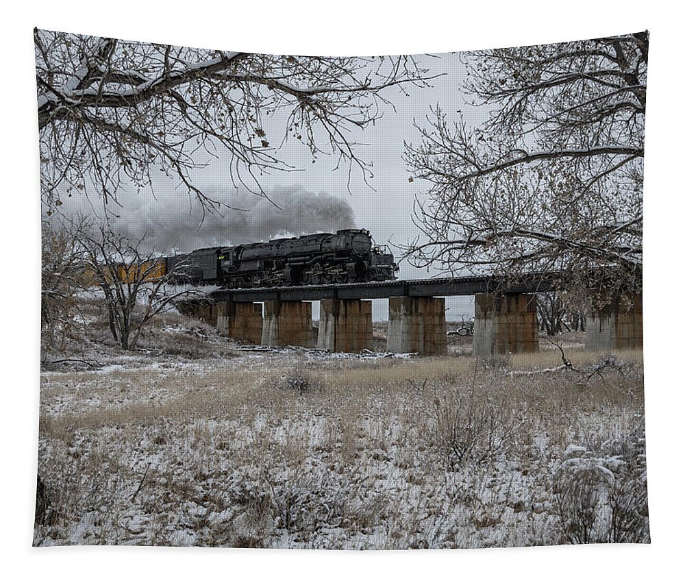 Big Boy Tapestry featuring the photograph Big Boy Through the Snow by Darren White