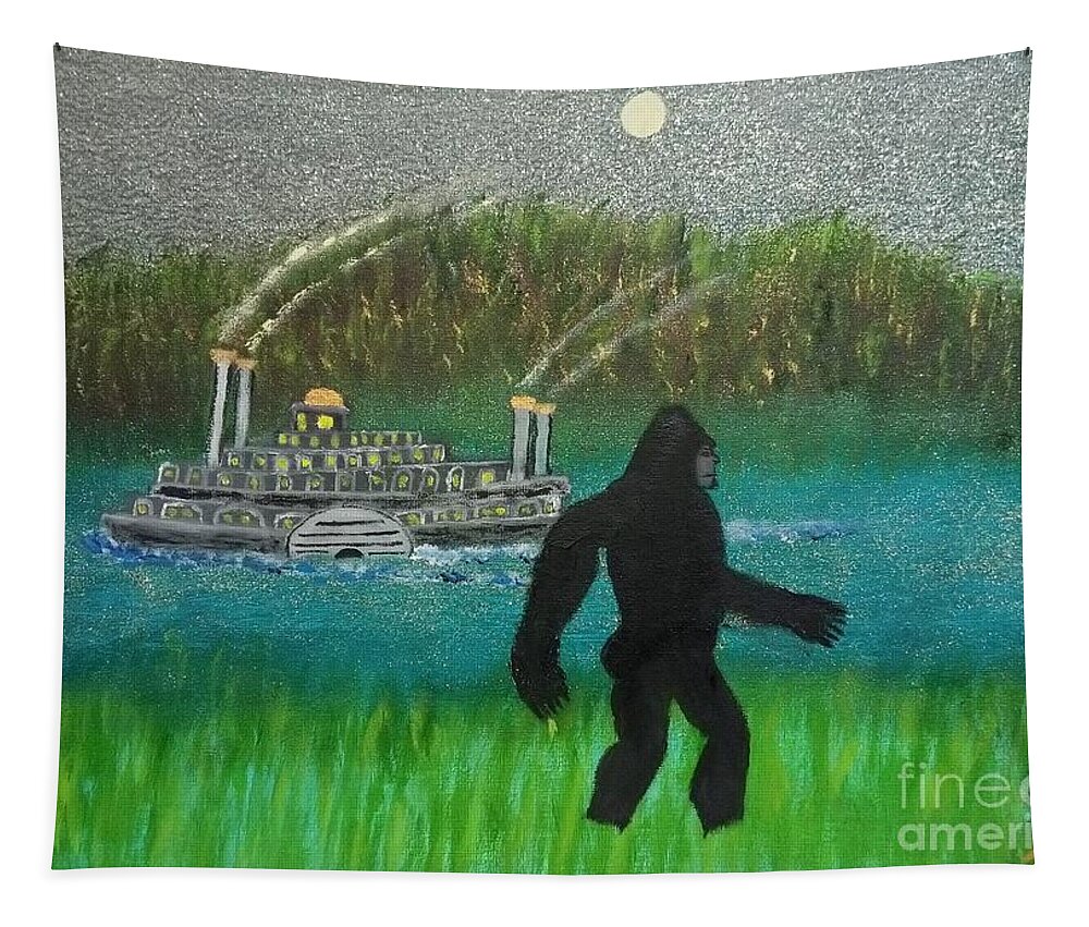 Bigfoot Tapestry featuring the painting Big Foot by David Westwood