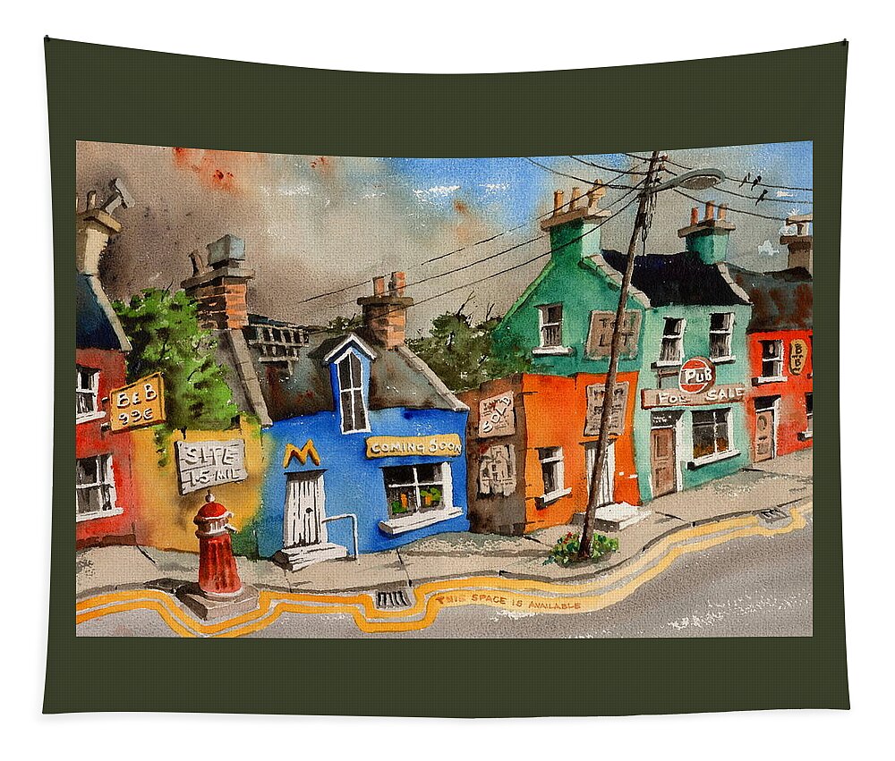 Ardgroom Tapestry featuring the painting Big M is coming soon to Ardgroom by Val Byrne