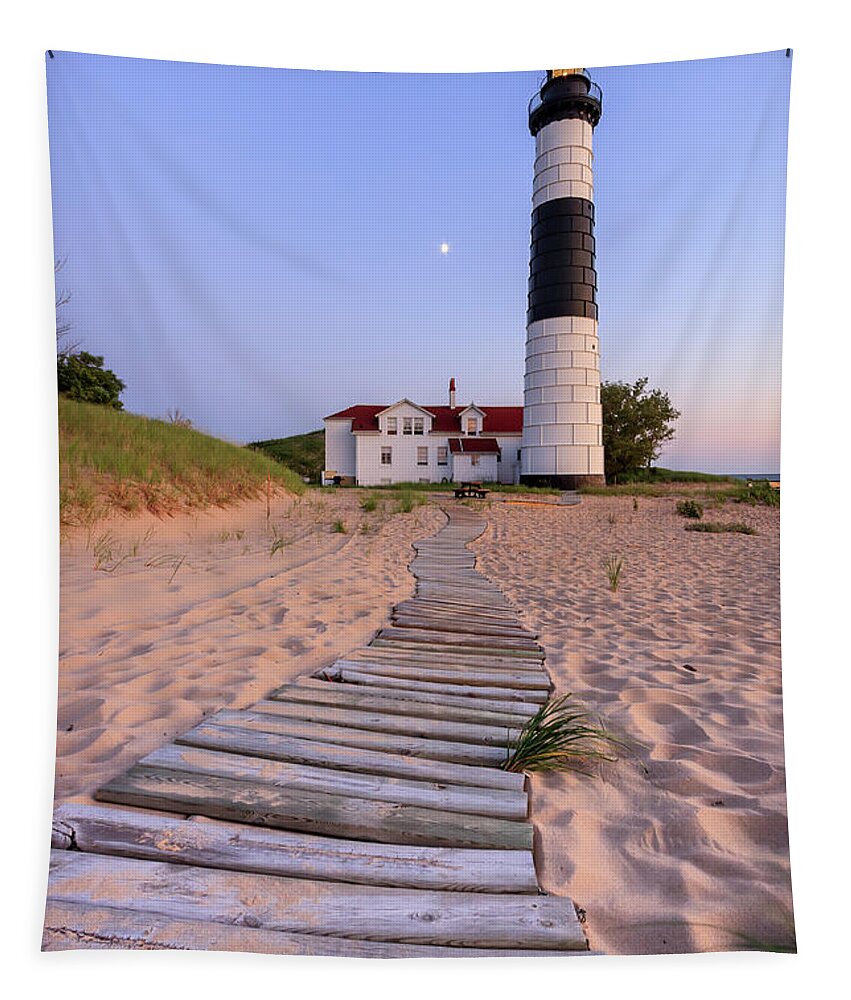 3scape Photos Tapestry featuring the photograph Big Sable Point Lighthouse by Adam Romanowicz
