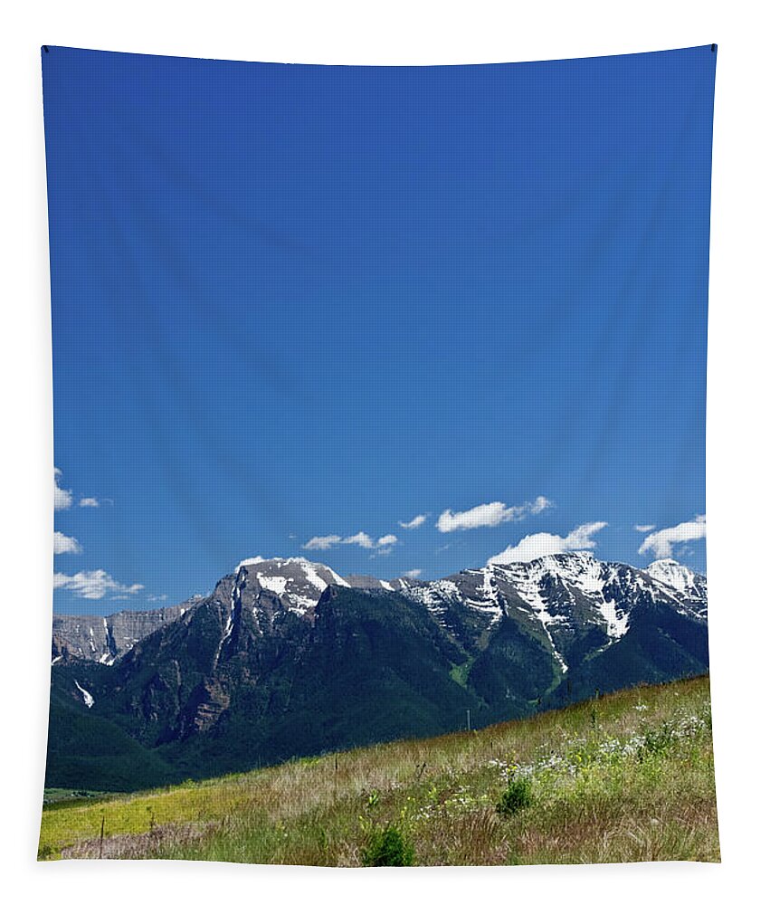 Montana Tapestry featuring the photograph Big Sky Over Mission Mountains by Tara Krauss