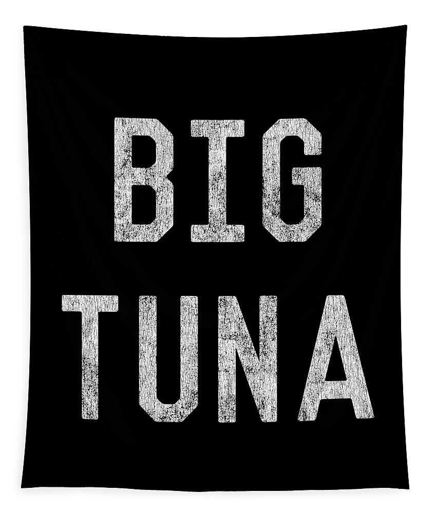 Funny Tapestry featuring the digital art Big Tuna Retro by Flippin Sweet Gear