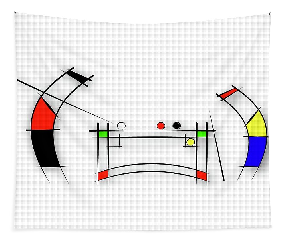 Snooker Tapestry featuring the digital art Biliard s by Pal Szeplaky