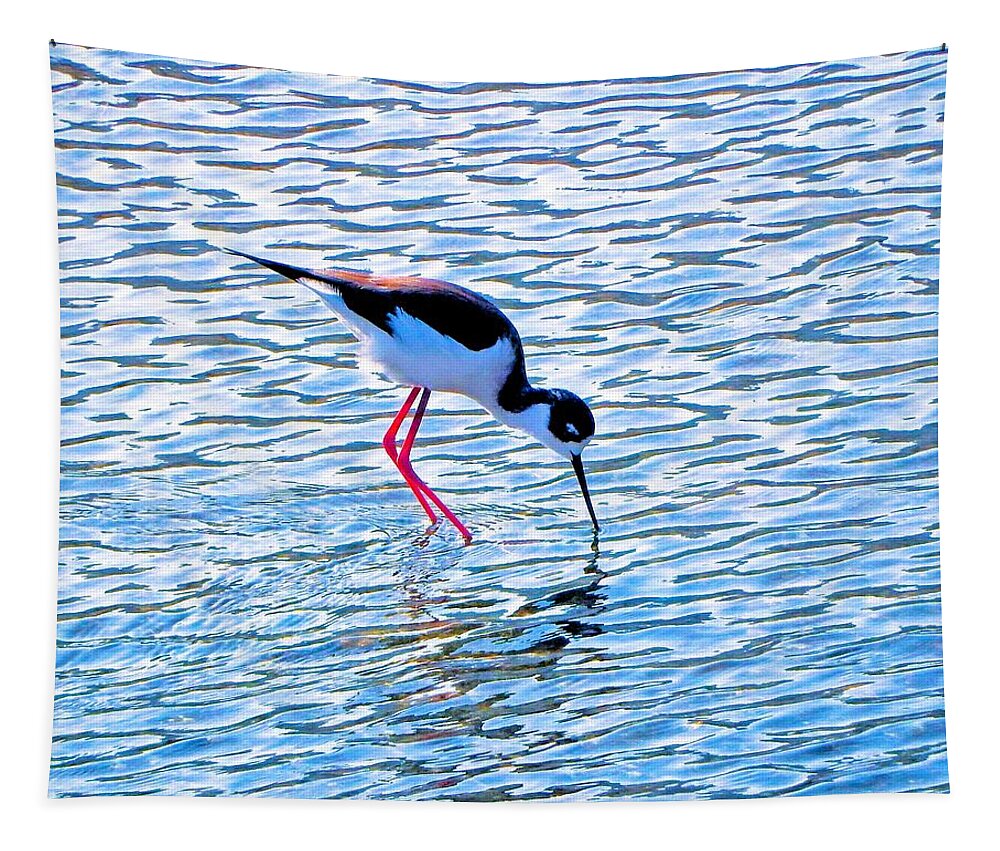 Bird Tapestry featuring the photograph Bird Stilt by Andrew Lawrence