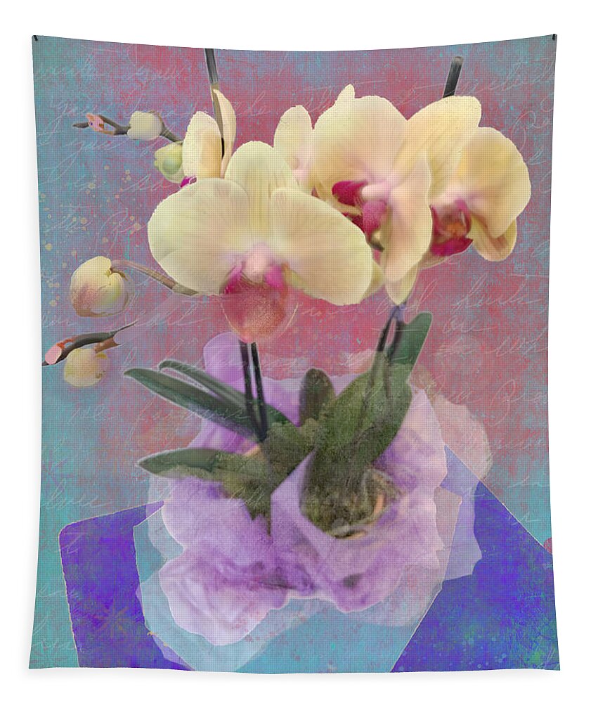 'wall Art' Tapestry featuring the photograph Birthday Orchids by Carol Whaley Addassi