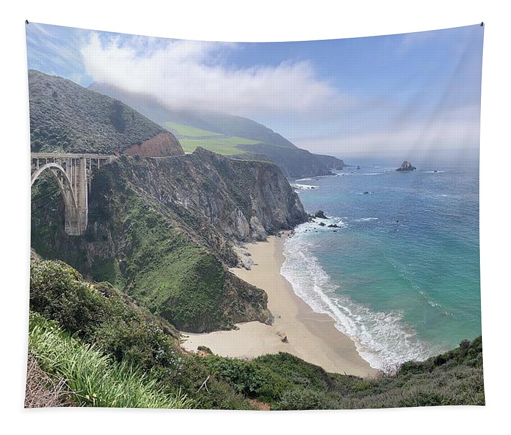 Big Sur Tapestry featuring the photograph Bixby Bridge by Margaret Pitcher