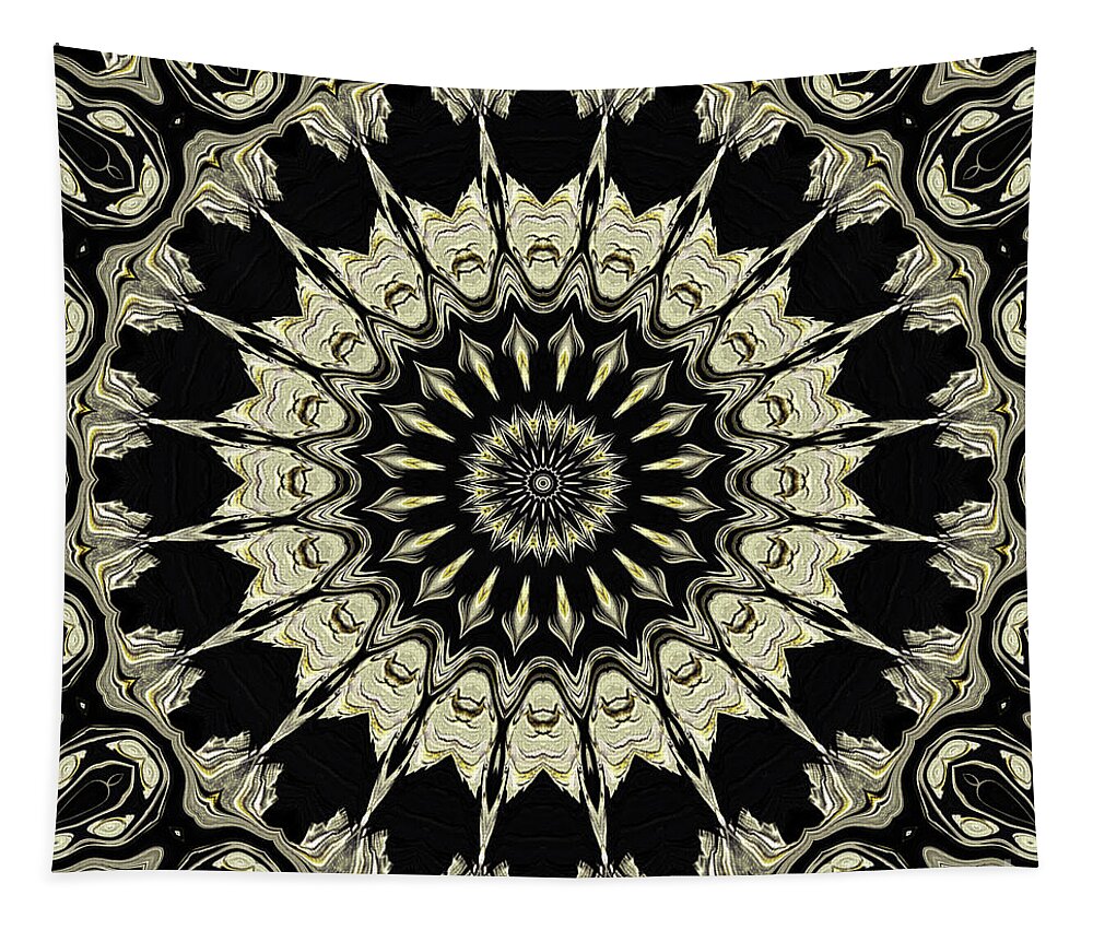 Black Tapestry featuring the digital art Black And Gold by Phil Perkins