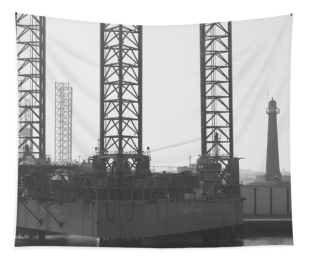 Black And White Tapestry featuring the photograph Black and white Industry by MPhotographer