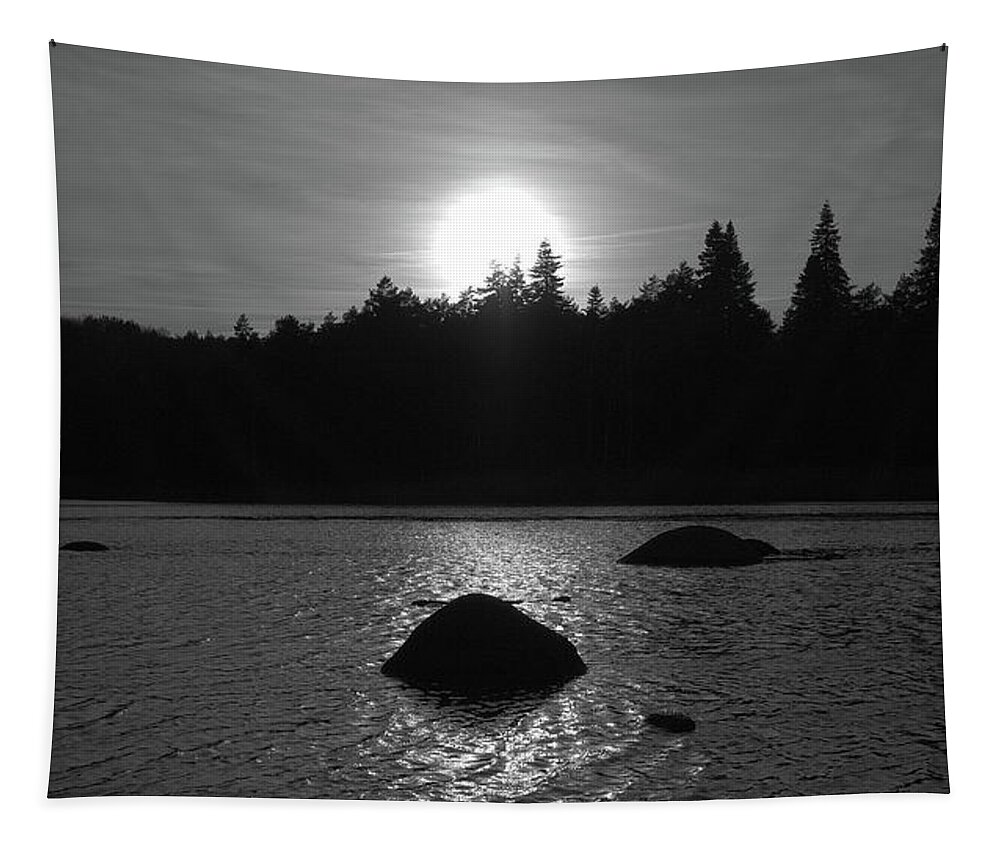 Winter Sun Tapestry featuring the photograph Black or White by Karine GADRE