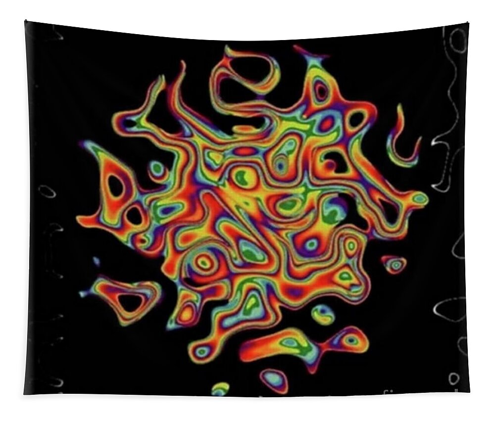 Black Tapestry featuring the digital art Black Rainbow by Designs By L