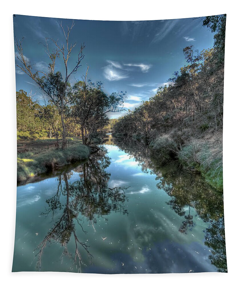 Blackwood Tapestry featuring the photograph Blackwood Reflections,, Bridgetown, Western Australia #2 by Elaine Teague