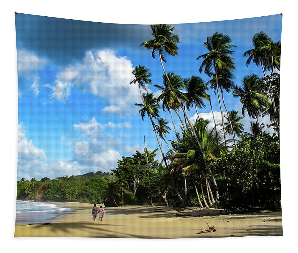 Trinidad Tapestry featuring the photograph Blanchisseuse Bay, North Coast, Trinidad by Earth And Spirit