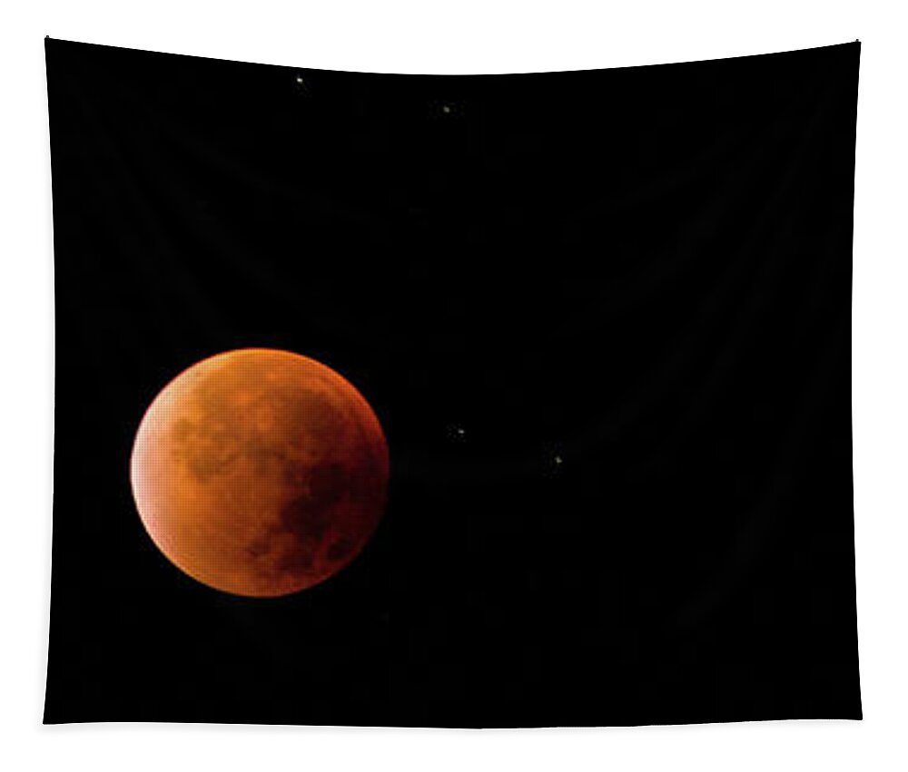 Blood Moon Tapestry featuring the photograph Blood Moon by Angelo DeVal