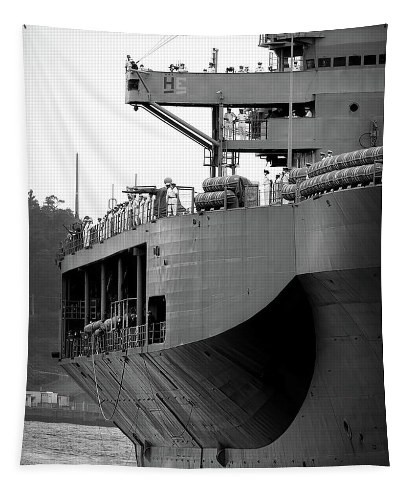 Black And White Tapestry featuring the photograph BLR Returns by Bill Chizek