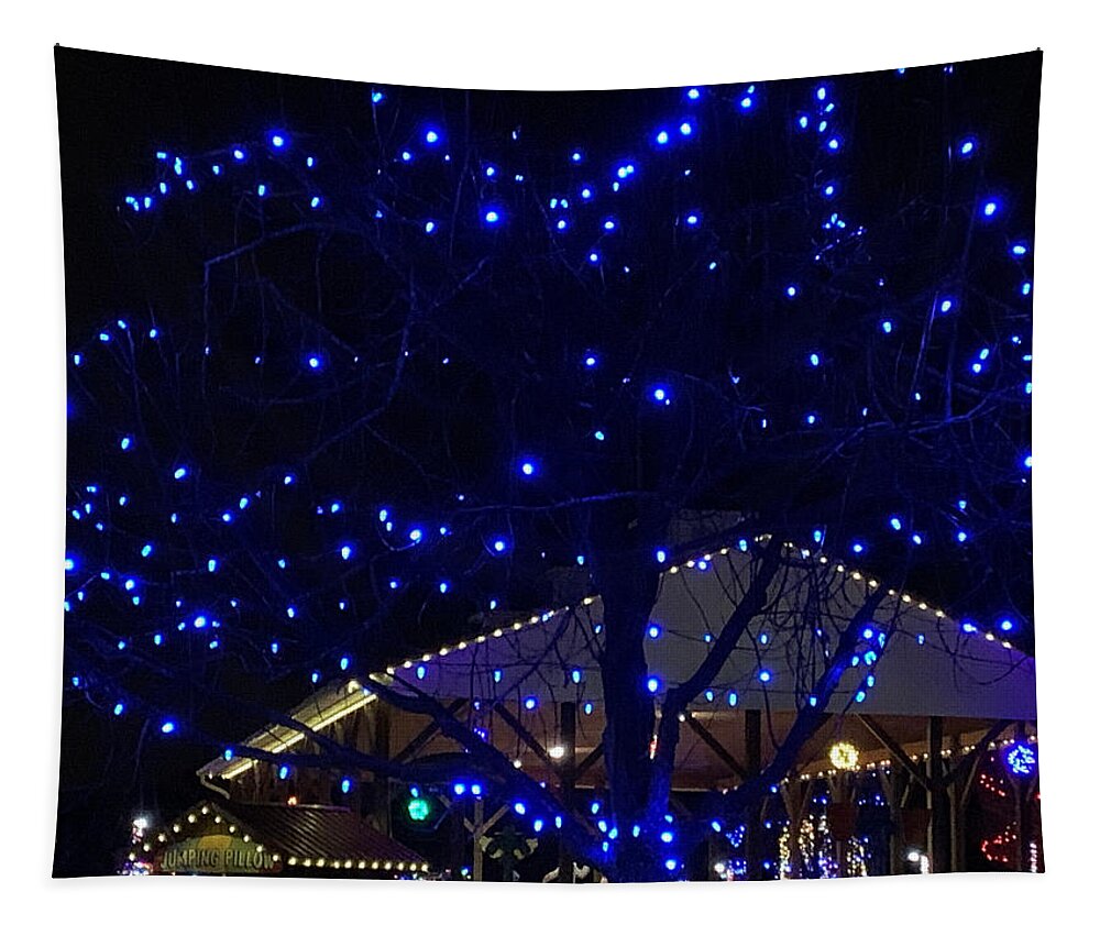 Christmas Tapestry featuring the photograph Blue Christmas by Lee Darnell