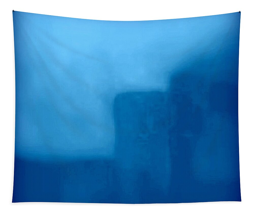 Mist Tapestry featuring the painting Blue Day - The Sound Of Silence by VIVA Anderson