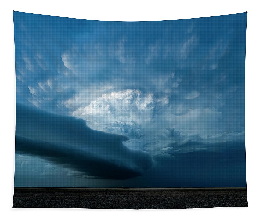 Supercell Tapestry featuring the photograph Blue Hour Beauty by Marcus Hustedde