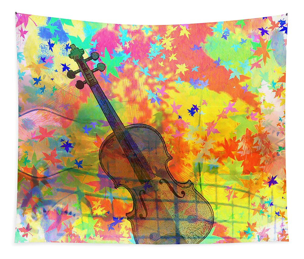 Blustery Tapestry featuring the photograph Blustery Violin by Bill Cannon