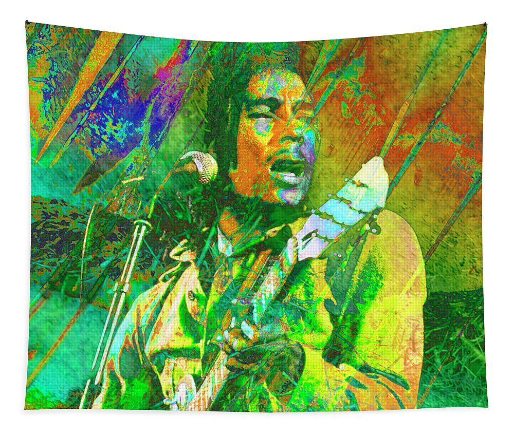 Bob Marley Tapestry featuring the digital art Bob Marley by Rob Hemphill