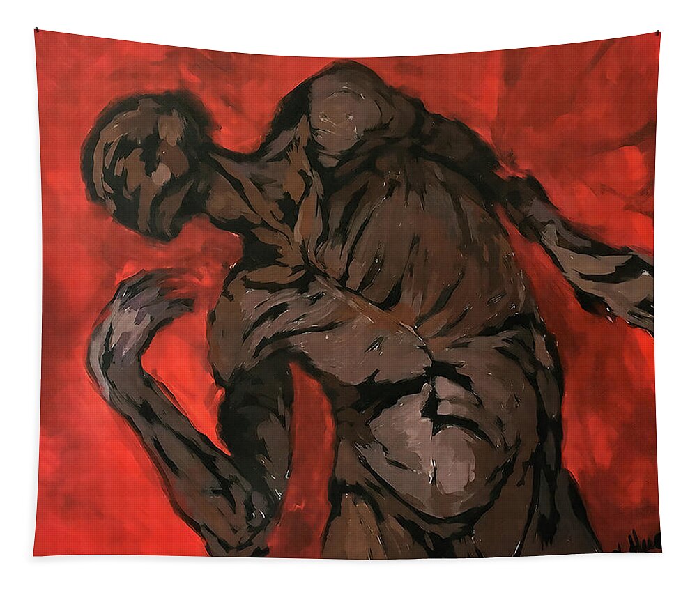 #specola Tapestry featuring the painting Body Study 8 by Veronica Huacuja