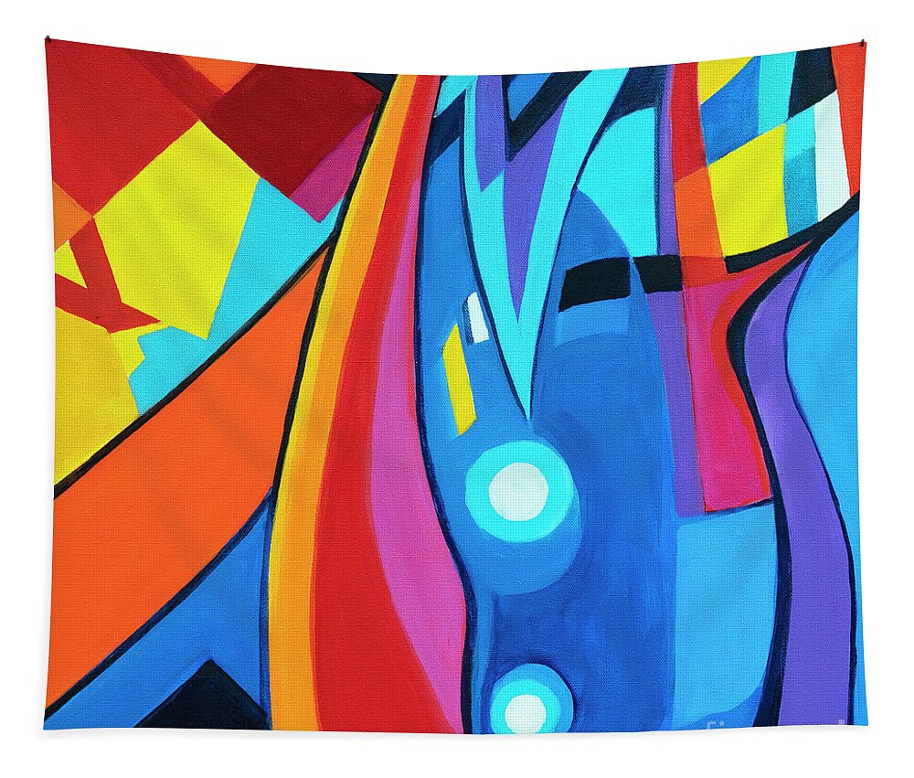 Contemporary Painting Tapestry featuring the painting Bold As Love by Tanya Filichkin