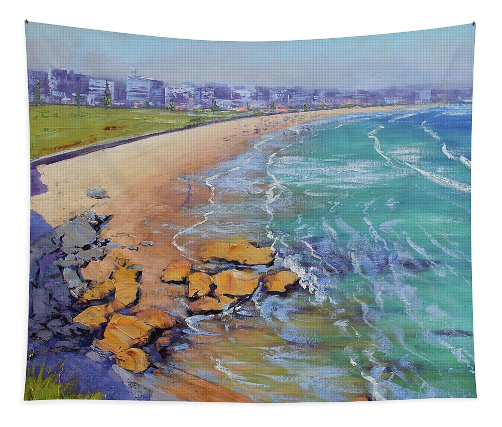  Tapestry featuring the painting Bondi beach by Graham Gercken
