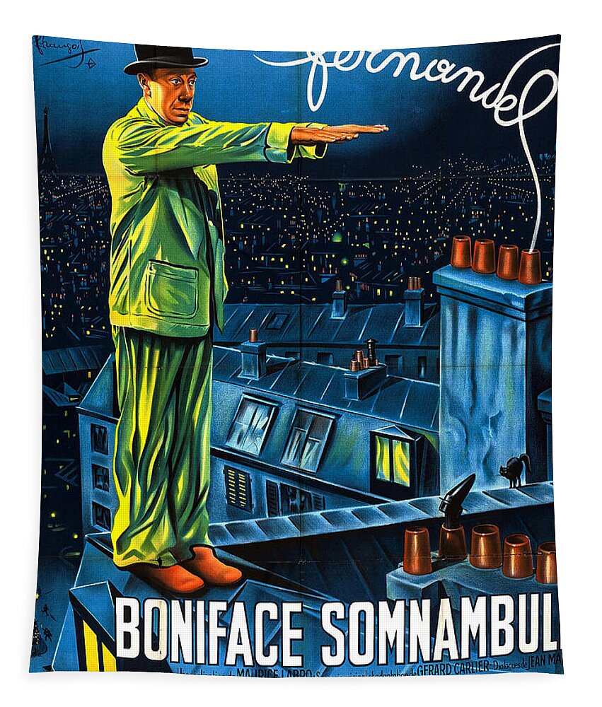 Synopsis Tapestry featuring the mixed media ''Boniface Somnambule'', 1951 by Movie World Posters