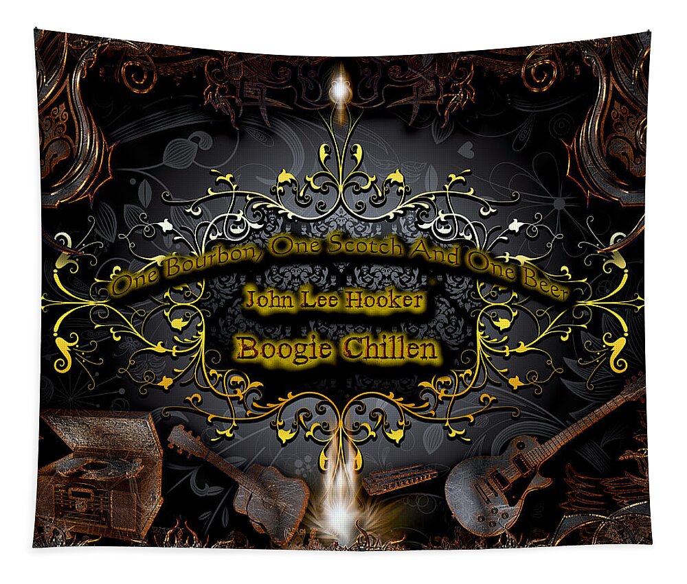 Boogie Music Tapestry featuring the digital art Boogie Chillen by Michael Damiani