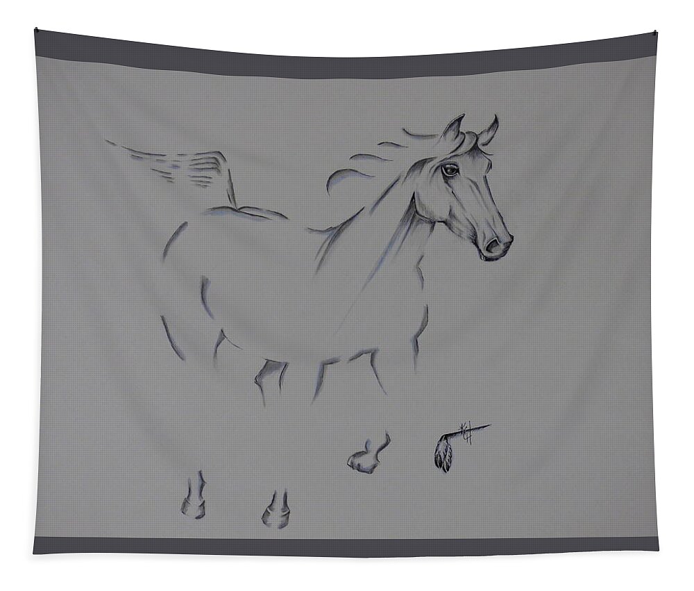 Horse Tapestry featuring the painting Born a Champion by Kem Himelright