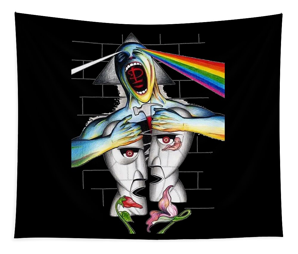 Pink Floyd Tapestry featuring the digital art Born To Love Pink Floyd Music Top Merch by Notorious Artist