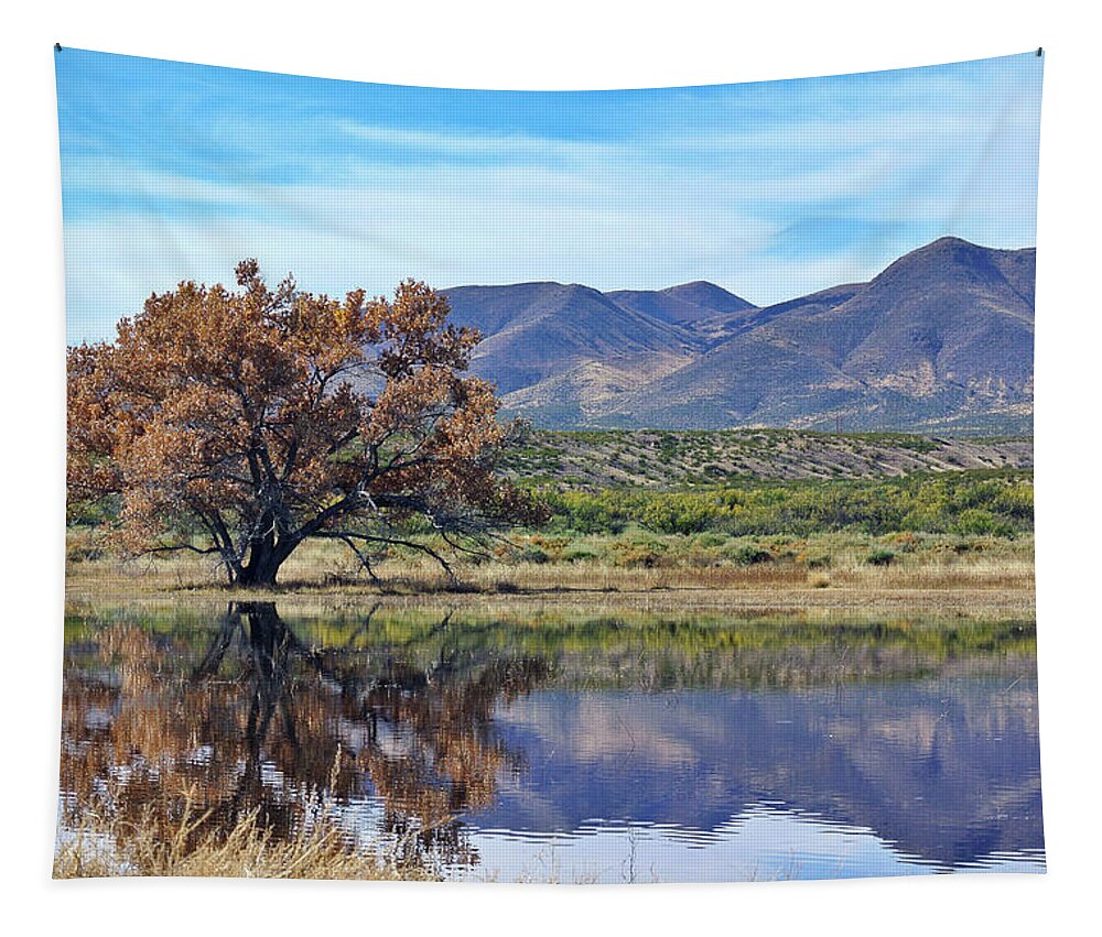 Nature Tapestry featuring the photograph Bosque del Apache, New Mexico by Segura Shaw Photography